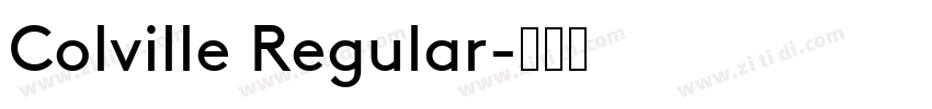 Colville Regular字体转换